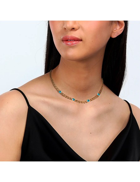 Collana MORELLATO donna Poetica acciaio dorato (SAUZ04)