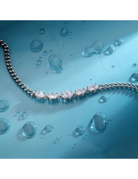 Bracciale MORELLATO donna Colori acciaio / 5 cristalli