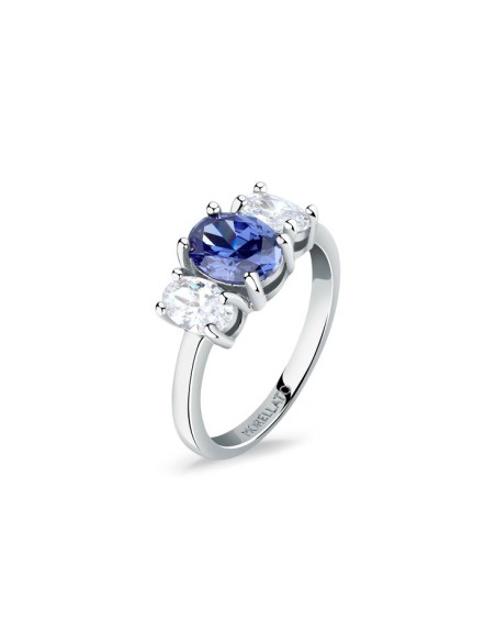 Anello MORELLATO donna Colori acciaio / cristalli blu