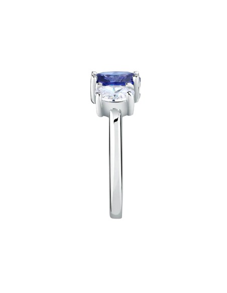 Anello MORELLATO donna Colori acciaio / cristalli blu