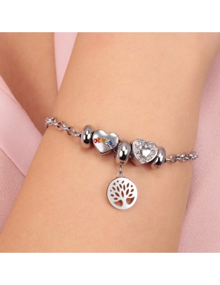 Bracciale MORELLATO donna Drops acciaio love / 3 beads