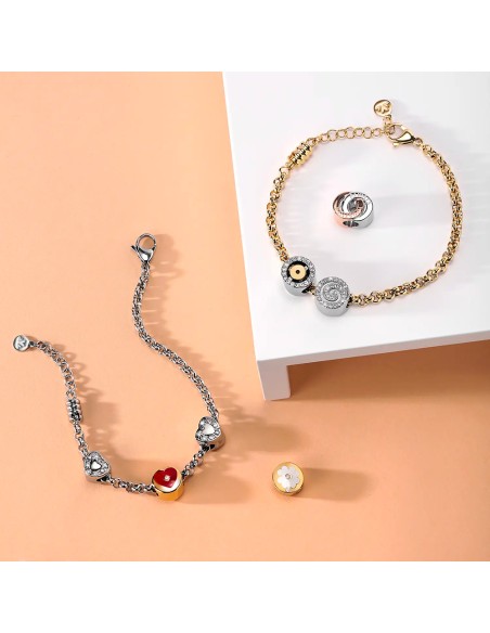 Bracciale MORELLATO donna Drops acciaio / cuore rosso
