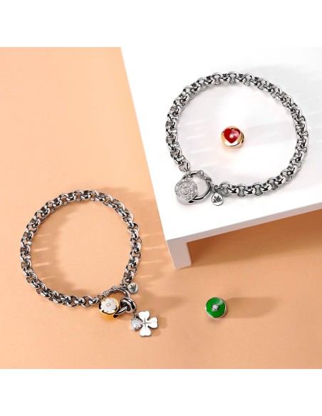 Bracciale MORELLATO donna Drops acciaio / quadrifoglio
