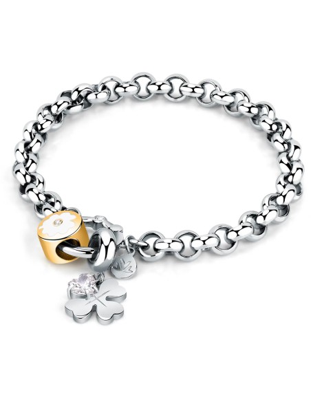 Bracciale MORELLATO donna Drops acciaio / quadrifoglio