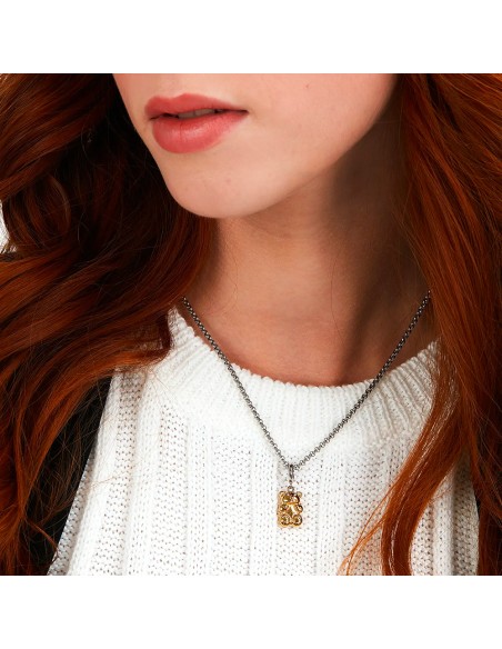 Collana MORELLATO donna Drops acciaio / orsetto dorato