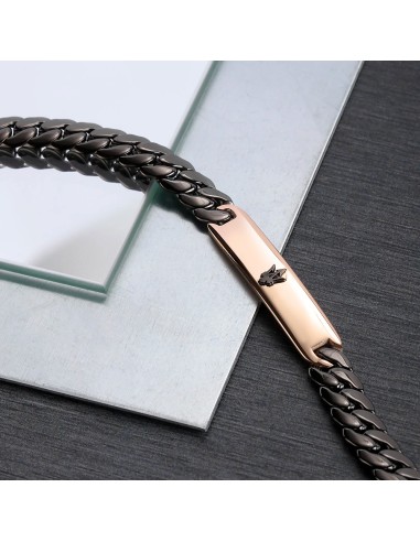 Bracciale MASERATI uomo acciaio brunito / tag...