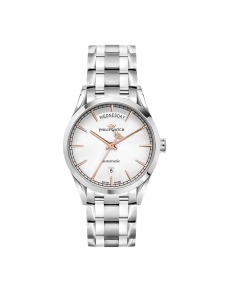 Orologio PHILIP WATCH uomo Sunray Automatico acciaio / bianco