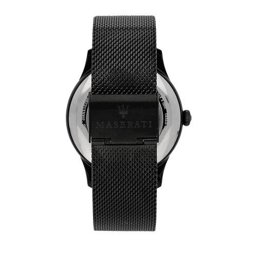 Maserati Ricordo 42mm auto black dial mesh br blk maschile