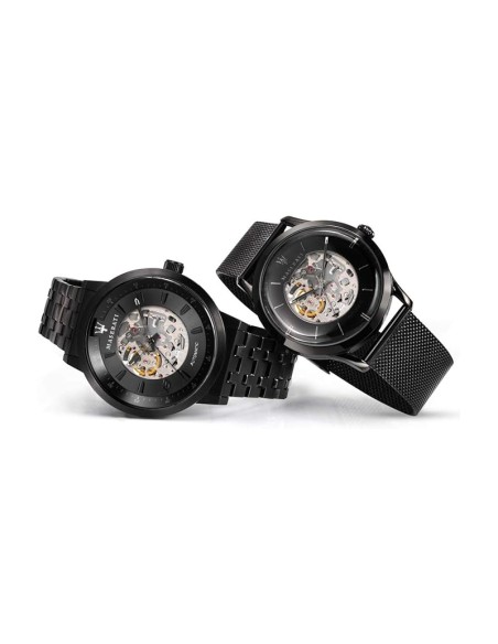 Orologio MASERATI uomo Ricordo Automatico acciaio mesh nero
