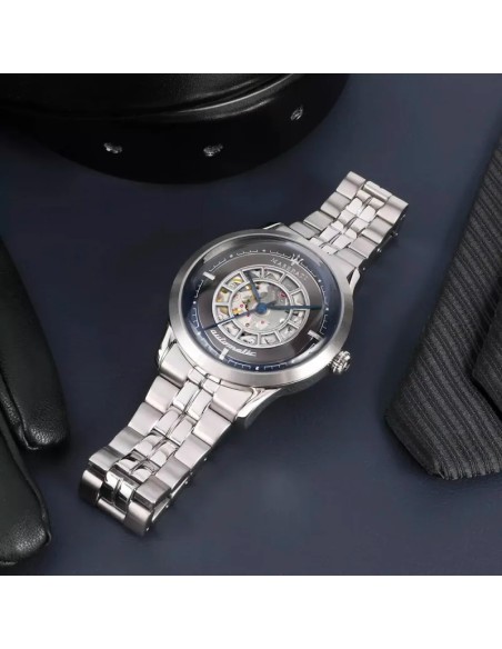 Orologio MASERATI uomo Ricordo Automatico acciaio / grigio e blu