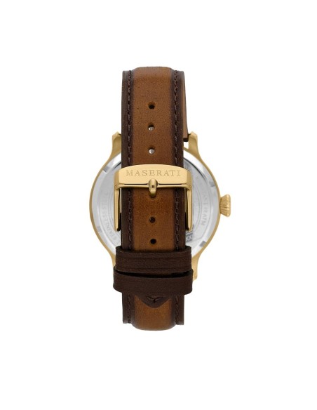 Orologio MASERATI uomo Epoca datario pelle marrone / blu