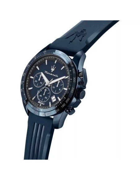 Orologio MASERATI uomo Solar blue cronografo gomma blu