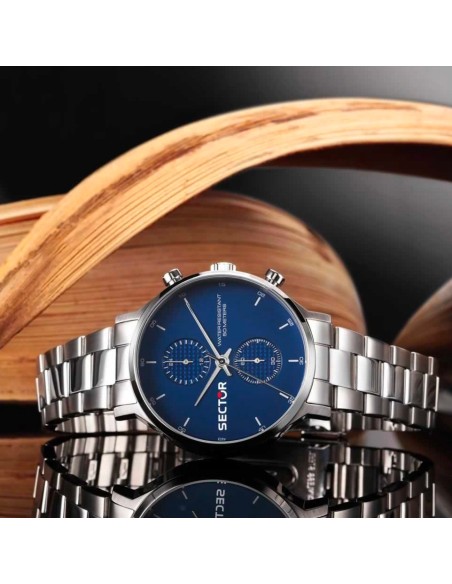 Orologio SECTOR uomo 370 multi funzione acciaio / blu