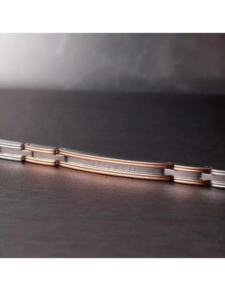 Bracciale MASERATI uomo Wip acciaio / oro rosa