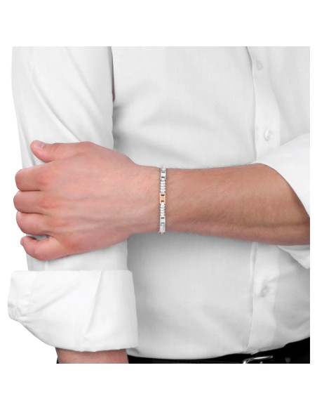 Bracciale MASERATI uomo acciaio / oro rosa