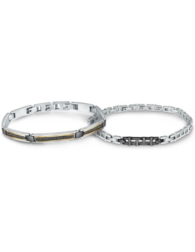Bracciale MORELLATO uomo Motown acciaio / nero