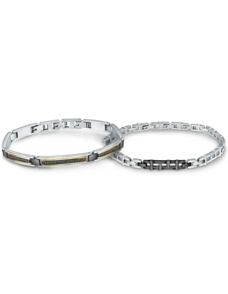 Bracciale MORELLATO uomo Motown acciaio / nero