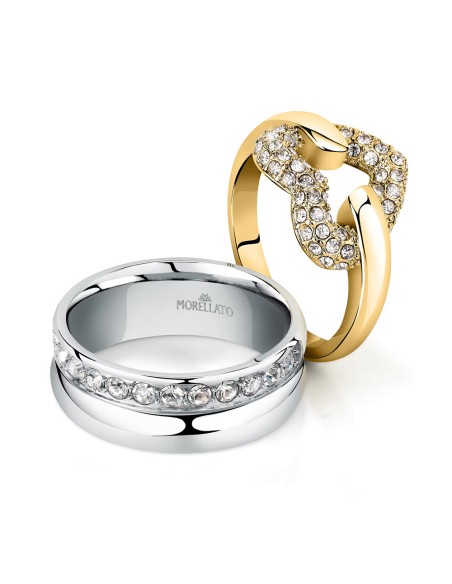 Anello MORELLATO donna Bagliori acciaio dorato / cuore