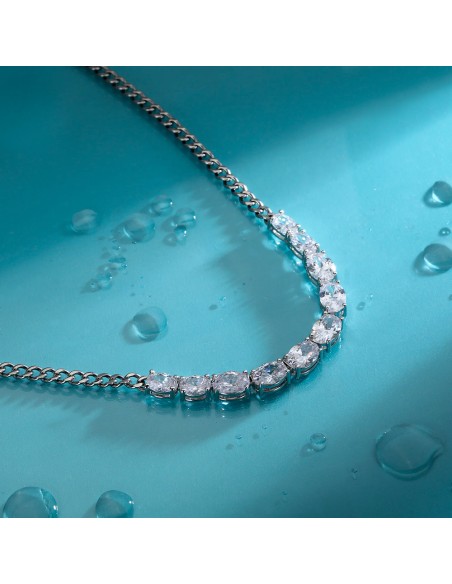 Collana MORELLATO donna Colori acciaio / cristalli bianco