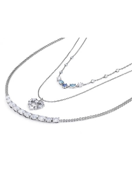 Collana MORELLATO donna Colori acciaio / cristalli bianco