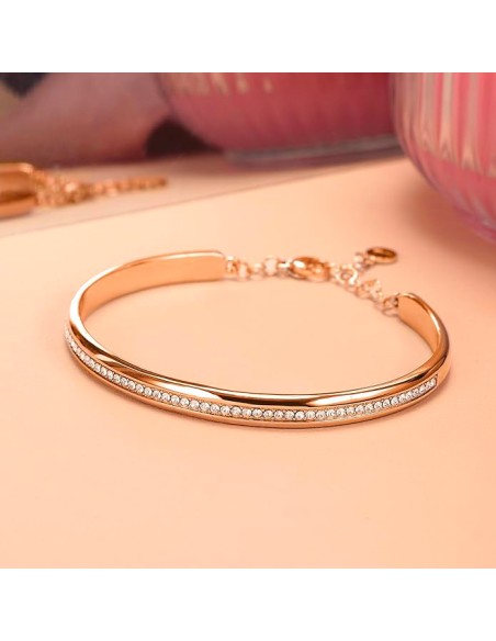 Bracciale MORELLATO donna Cerchi bangle acciaio oro rosa / cristalli