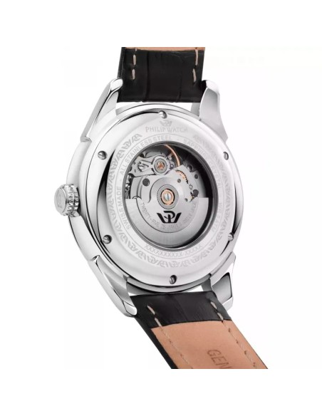 Orologio PHILIP WATCH uomo Roma Automatico pelle nero / bianco