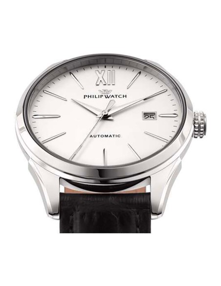 Orologio PHILIP WATCH uomo Roma Automatico pelle nero / bianco