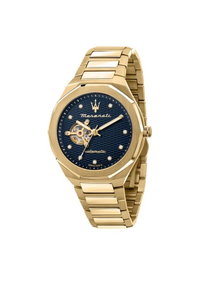 Orologio MASERATI uomo Stile Automatico acciaio dorato / nero