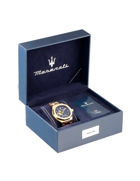 Orologio MASERATI uomo Stile Automatico acciaio dorato / nero