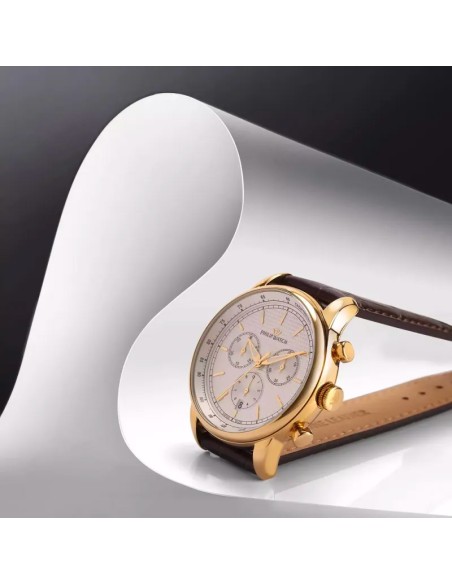 Orologio PHILIP WATCH uomo Anniversary crono pelle marrone / dorato