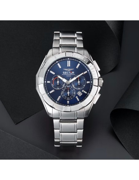 Orologio SECTOR uomo 790 cronografo acciaio / blu