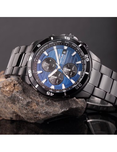 Sector ADV2500 – Orologio Uomo Acciaio Nero Blu...