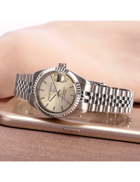 Orologio PHILIP WATCH donna Caribe datario acciaio / avorio