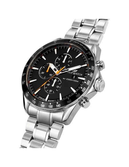 Orologio PHILIP WATCH uomo Blaze cronografo acciaio / nero