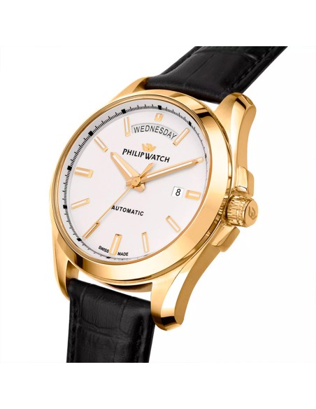 Orologio PHILIP WATCH Amalfi Uomo Automatico Pelle Nera / Dorato