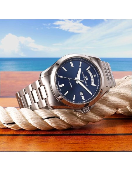 Philip Watch Amalfi – Orologio Automatico Uomo Blu Acciaio (R8223218005)