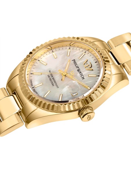 Orologio PHILIP WATCH donna Caribe datario acciaio dorato / mop