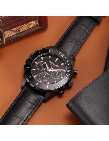 Orologio TRUSSARDI uomo T-logo cronografo pelle...