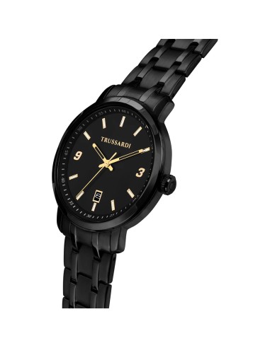 Orologio TRUSSARDI uomo T-couple data acciaio nero