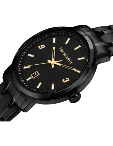 Orologio TRUSSARDI uomo T-couple data acciaio nero