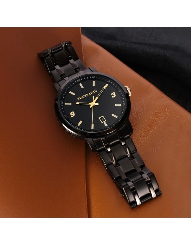 Orologio TRUSSARDI uomo T-couple data acciaio nero