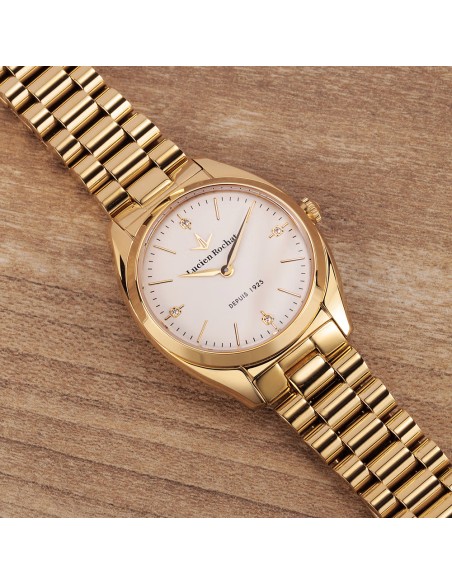 Lucien Rochat Mademoiselle – Orologio Donna Dorato/Bianco Diamond (R0453120502)