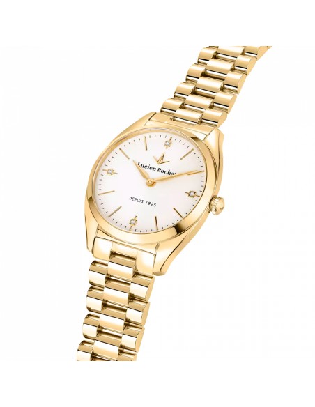 Lucien Rochat Mademoiselle – Orologio Donna Dorato/Bianco Diamond (R0453120502)