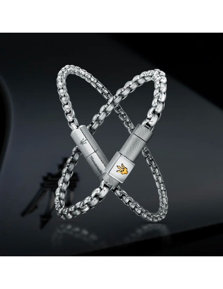 Bracciale MASERATI uomo Shiny acciaio