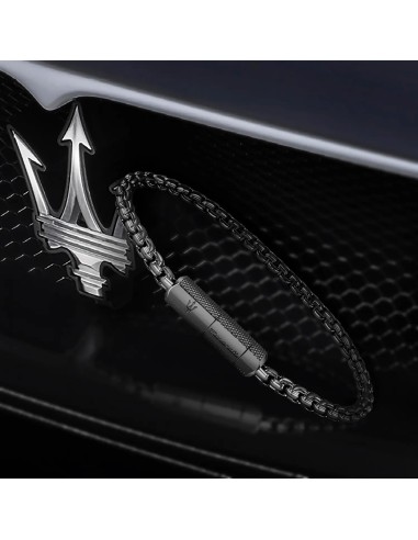 Bracciale MASERATI uomo Gun acciaio  brunito