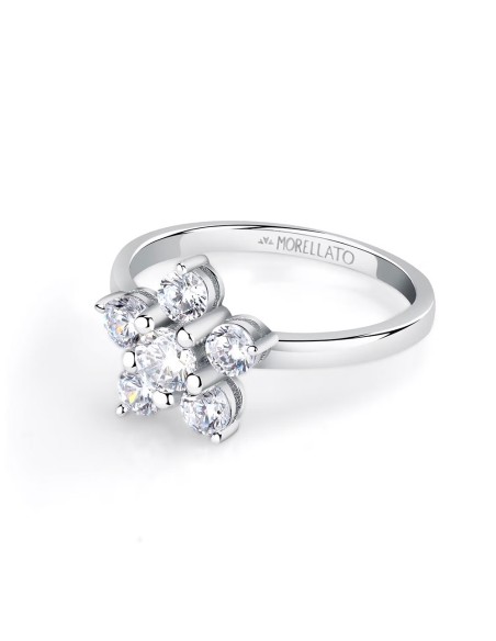 Anello MORELLATO Tesori fiore argento 925 / cristalli bianchi