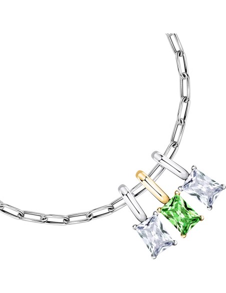 Bracciale MORELLATO Drops acciaio / 3 pietre colorate (SCZ1321)
