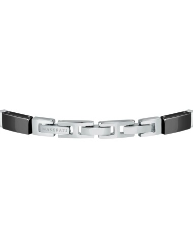 Bracciale MASERATI uomo Ceramic acciaio logo