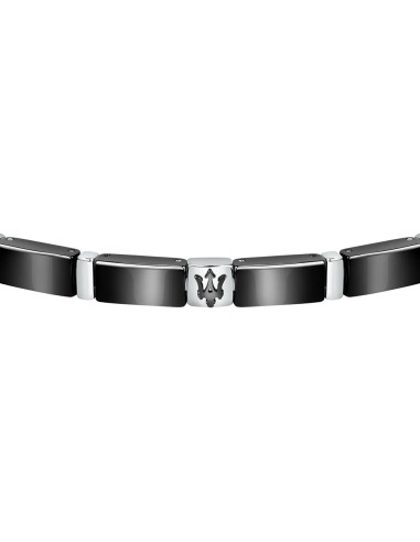 Bracciale MASERATI uomo Ceramic acciaio logo