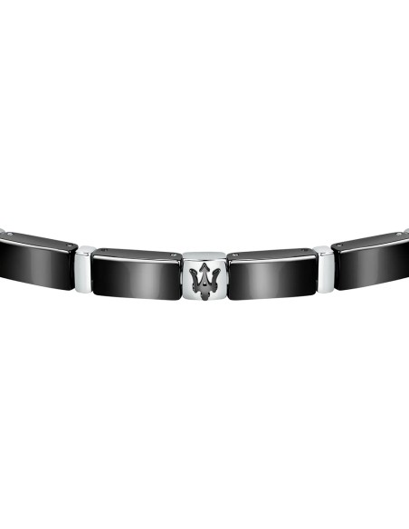 Bracciale MASERATI uomo Ceramic acciaio logo